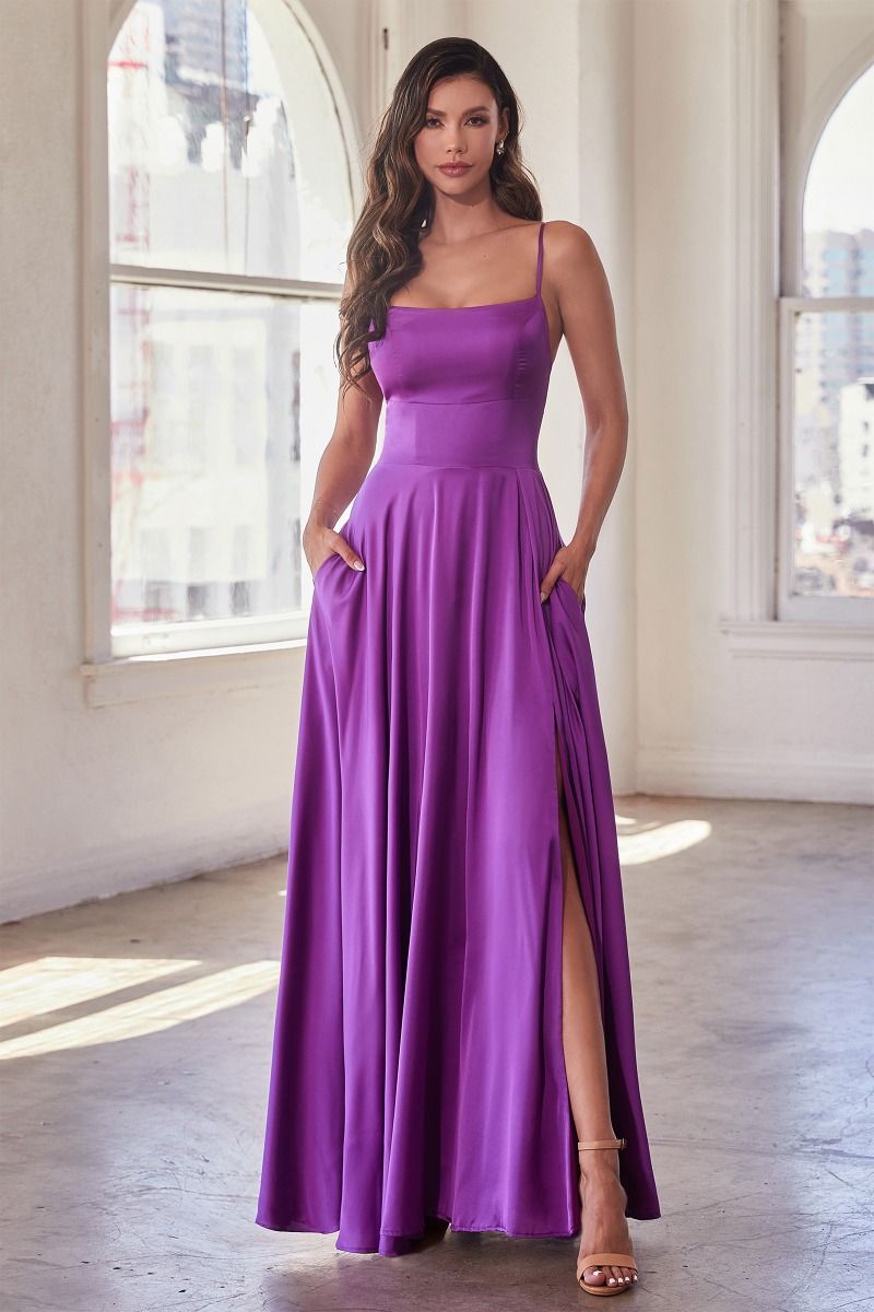 Prom Dresses A Line Long Formal Prom Dress Purple