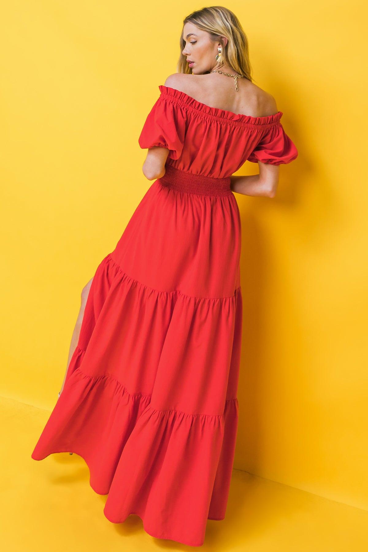 Off-the-Shoulder Floor-Length Chiffon Evening A-Line Flying Tomato ID20020