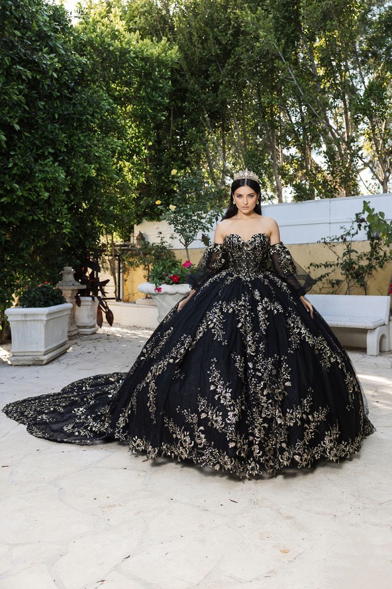 Sweetheart Floor-Length with Train Tulle Quinceañera Ball Gown May Queen LK251