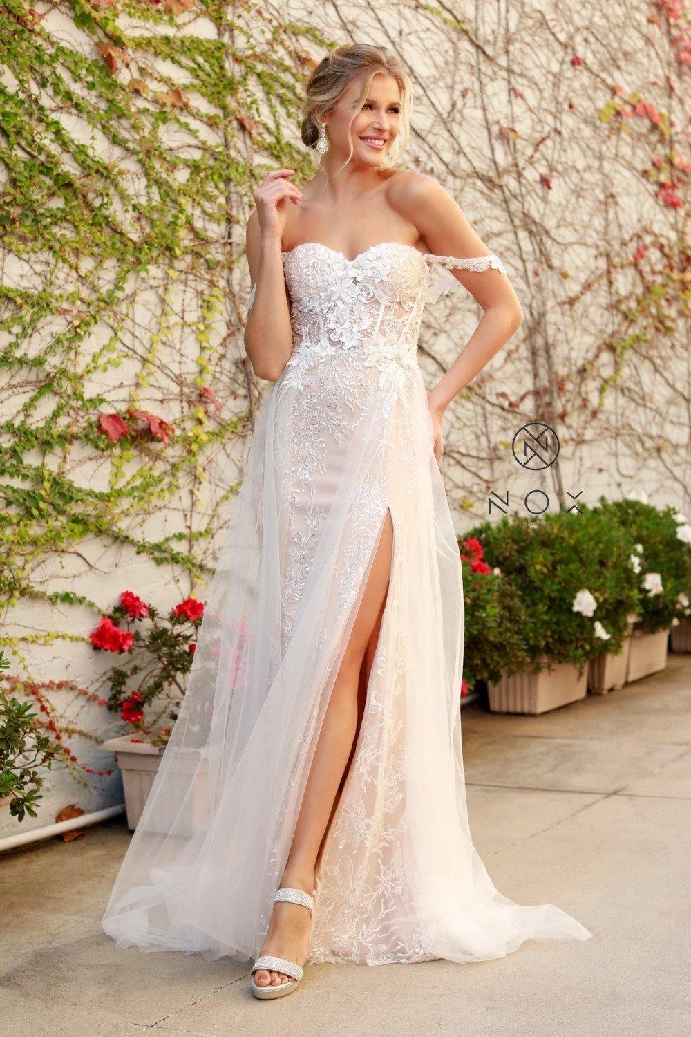 Boho Long Wedding Dress - The Dress Outlet