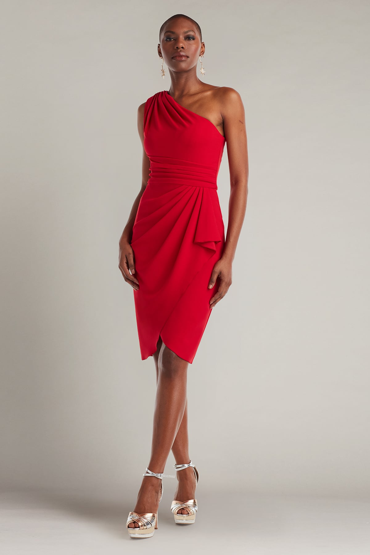 Cocktail Dresses Fitted Pleated Short Cocktail Dress Cherry
