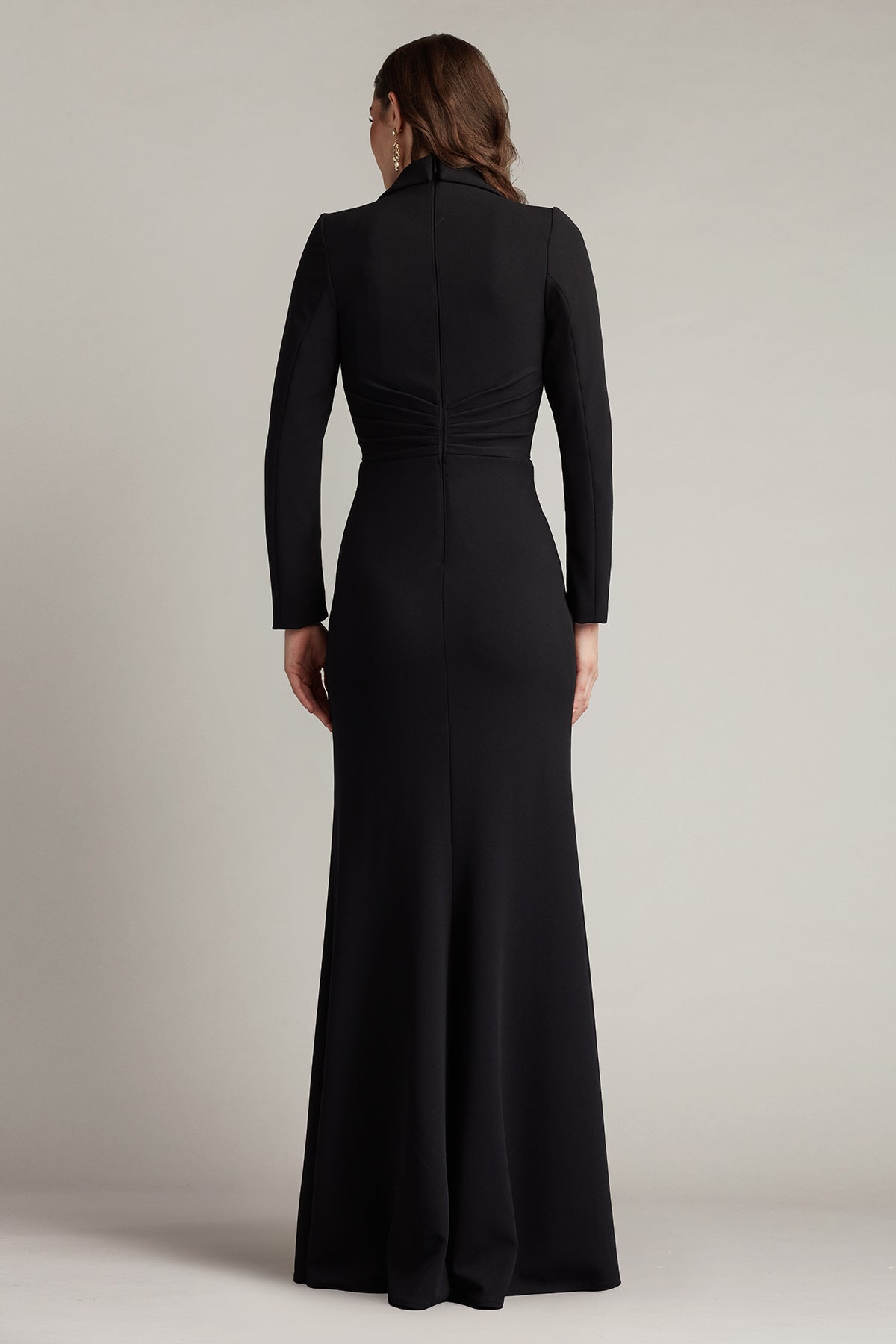 Mother of the Bride Dresses Long Ruffle Formal Mother of the Bride Dress Black