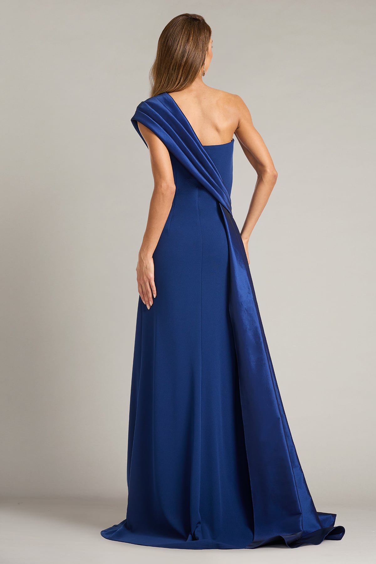 One-Shoulder Floor-Length Satin Formal A-Line Tadashi Shoji BOS26015L