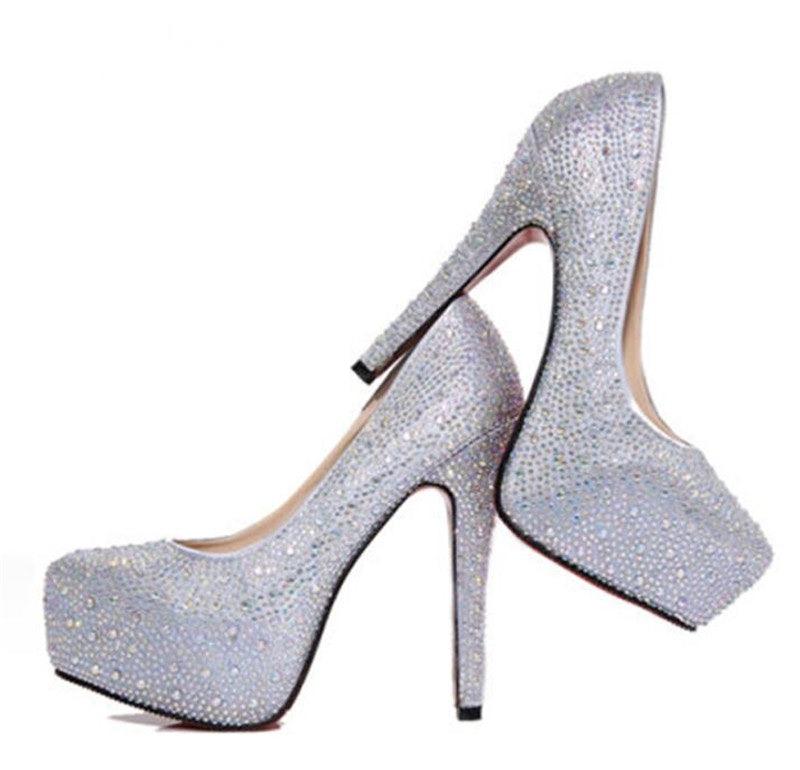 Bridal Wedding Platform High Heels Prom Shoes - The Dress Outlet FM