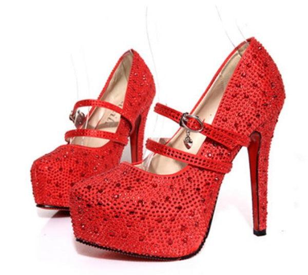 Bridal Wedding Platform High Heels Prom Shoes - The Dress Outlet FM