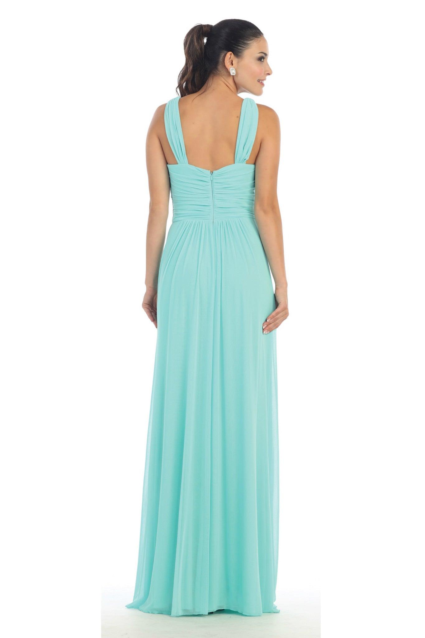 Bridesmaid Long Formal Evening Dress Groom - The Dress Outlet May Queen