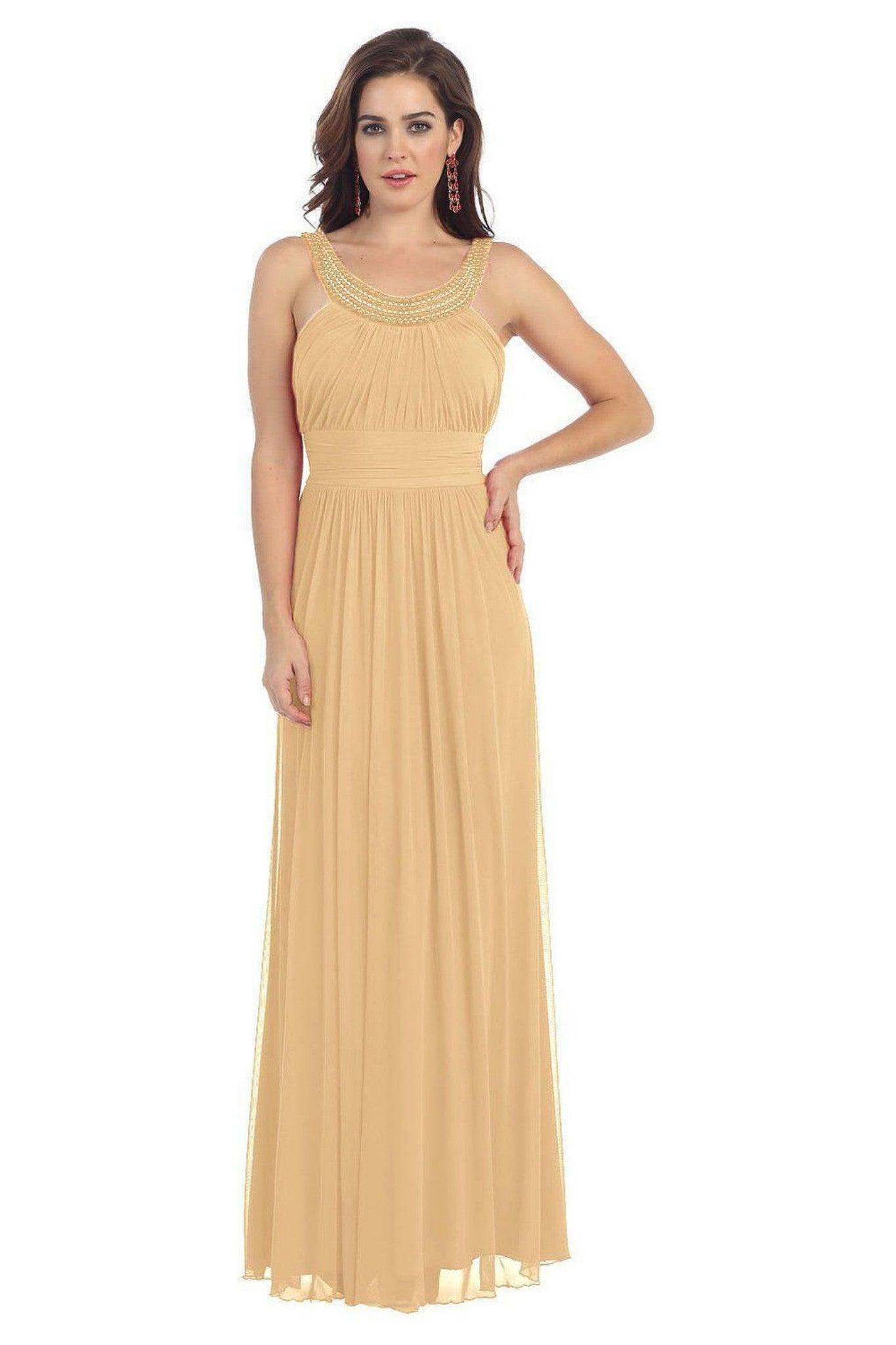 Bridesmaid Long Formal Evening Dress Groom - The Dress Outlet May Queen