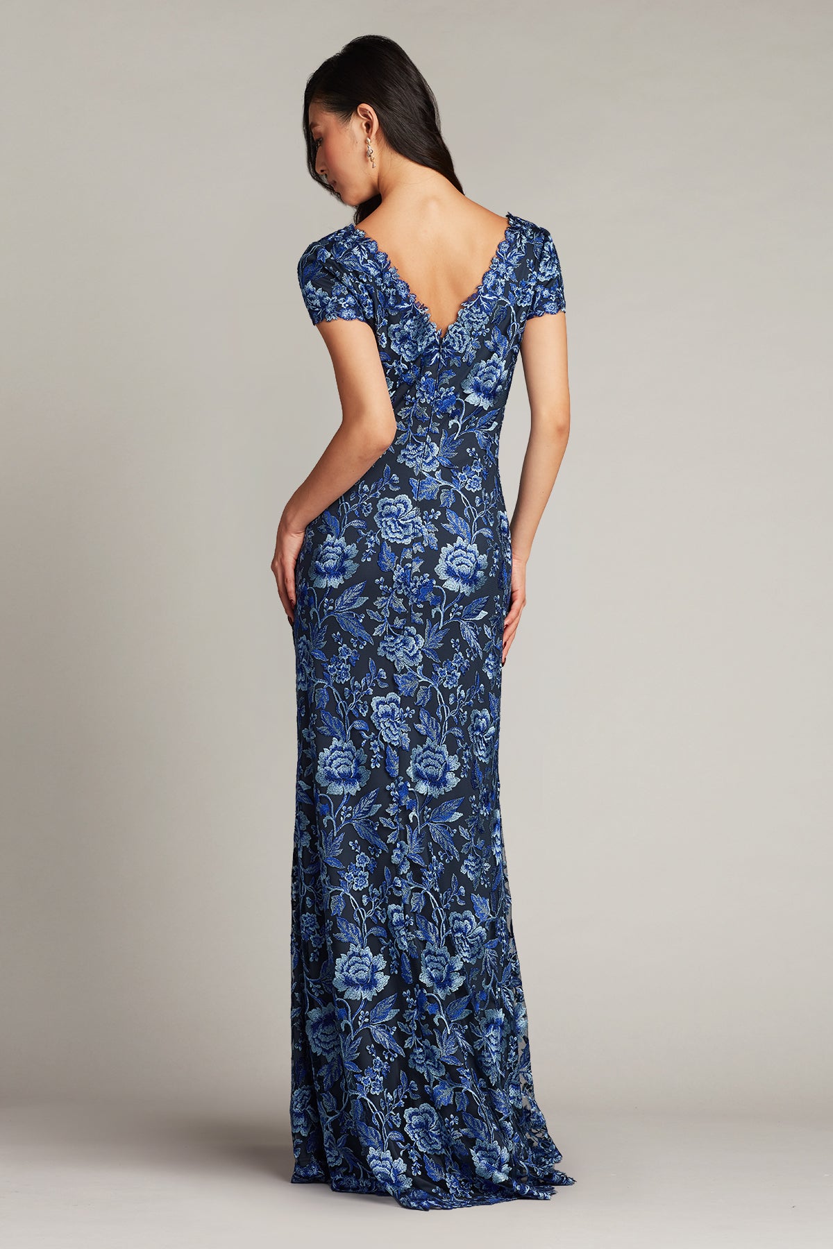 Formal Dresses Long Formal Floral Evening Dress Blue Violet/Navy