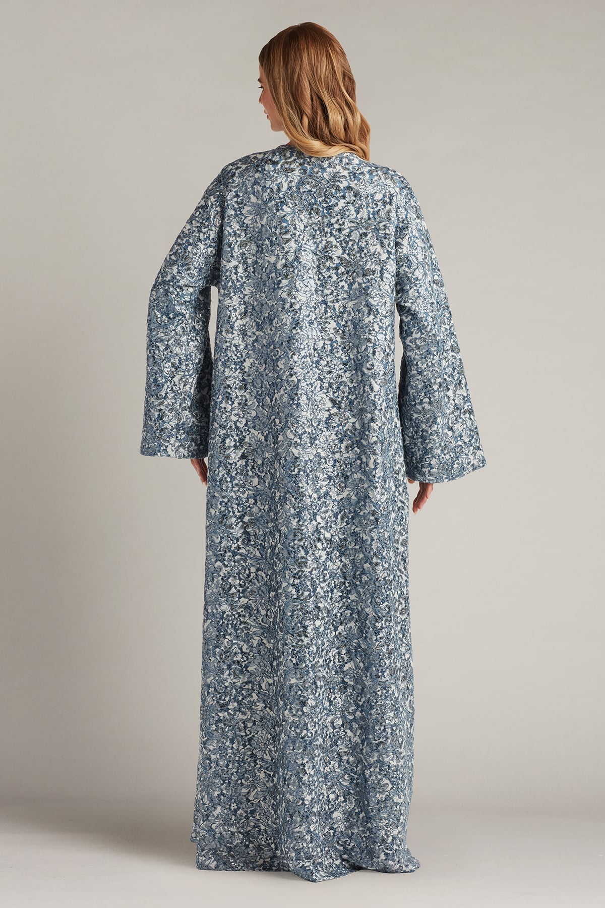 Crew/High-Neck Floor-Length Jacquard Formal A-Line Tadashi Shoji BUQ18269L