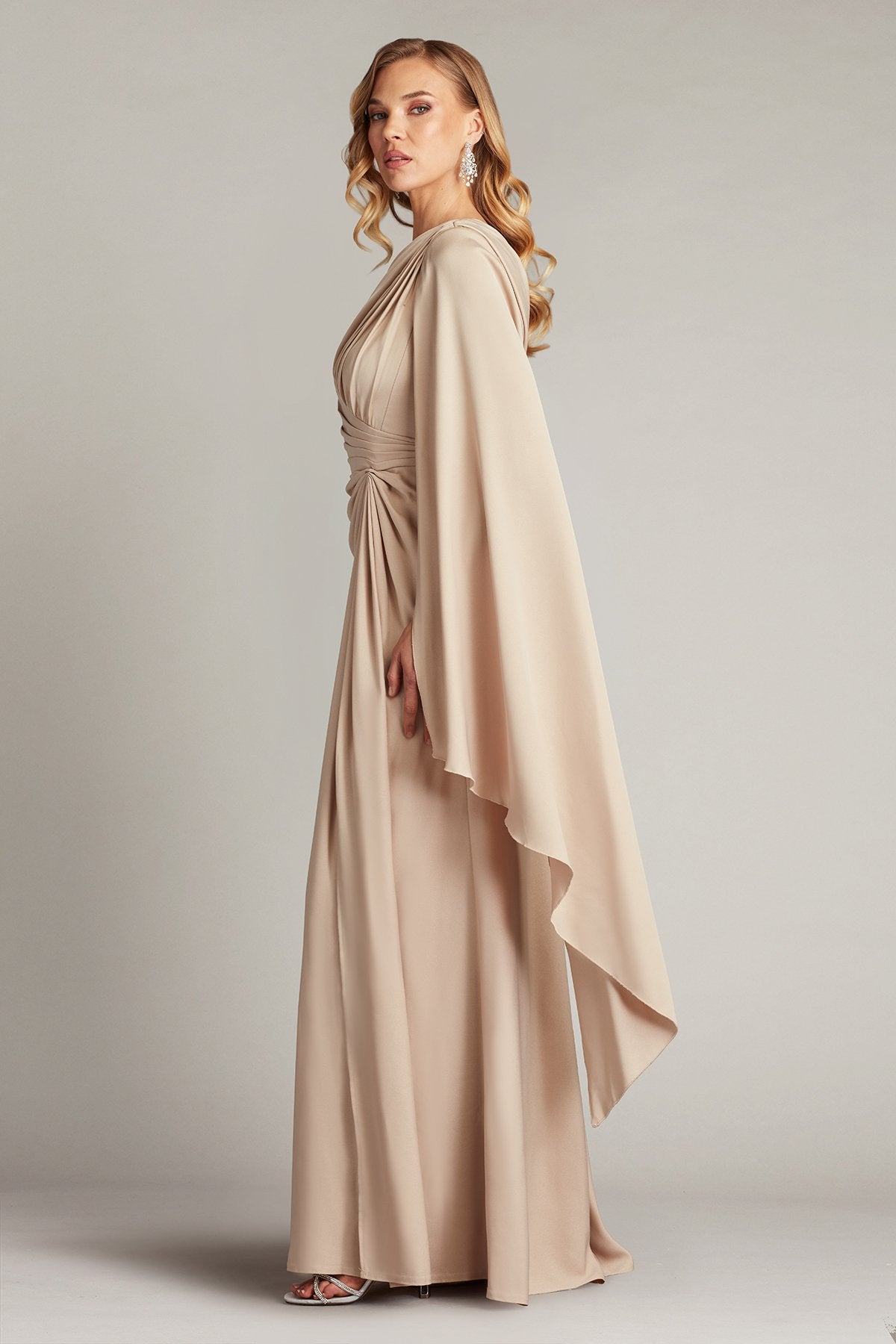 Prom Dresses High Slit Long Formal Prom Dress Champagne