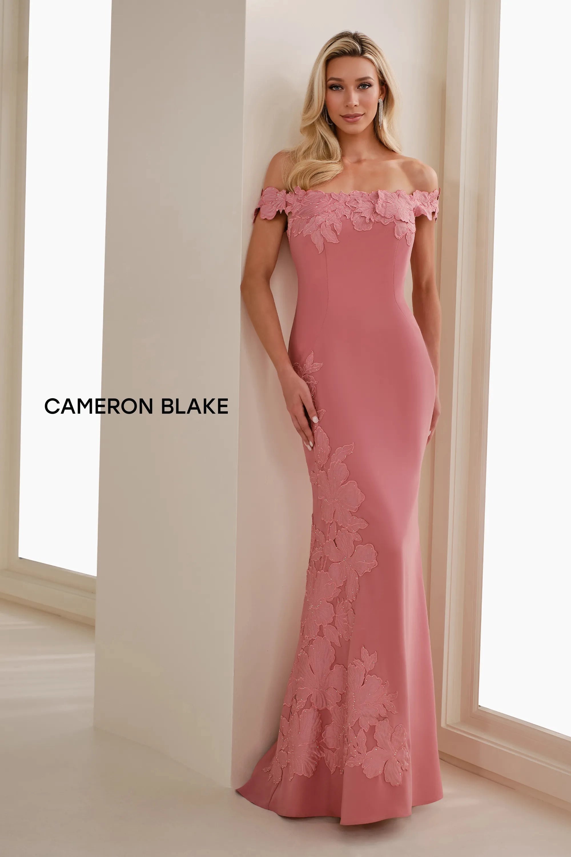 Formal Dresses Long Formal Floral Mermaid Dress Salmon