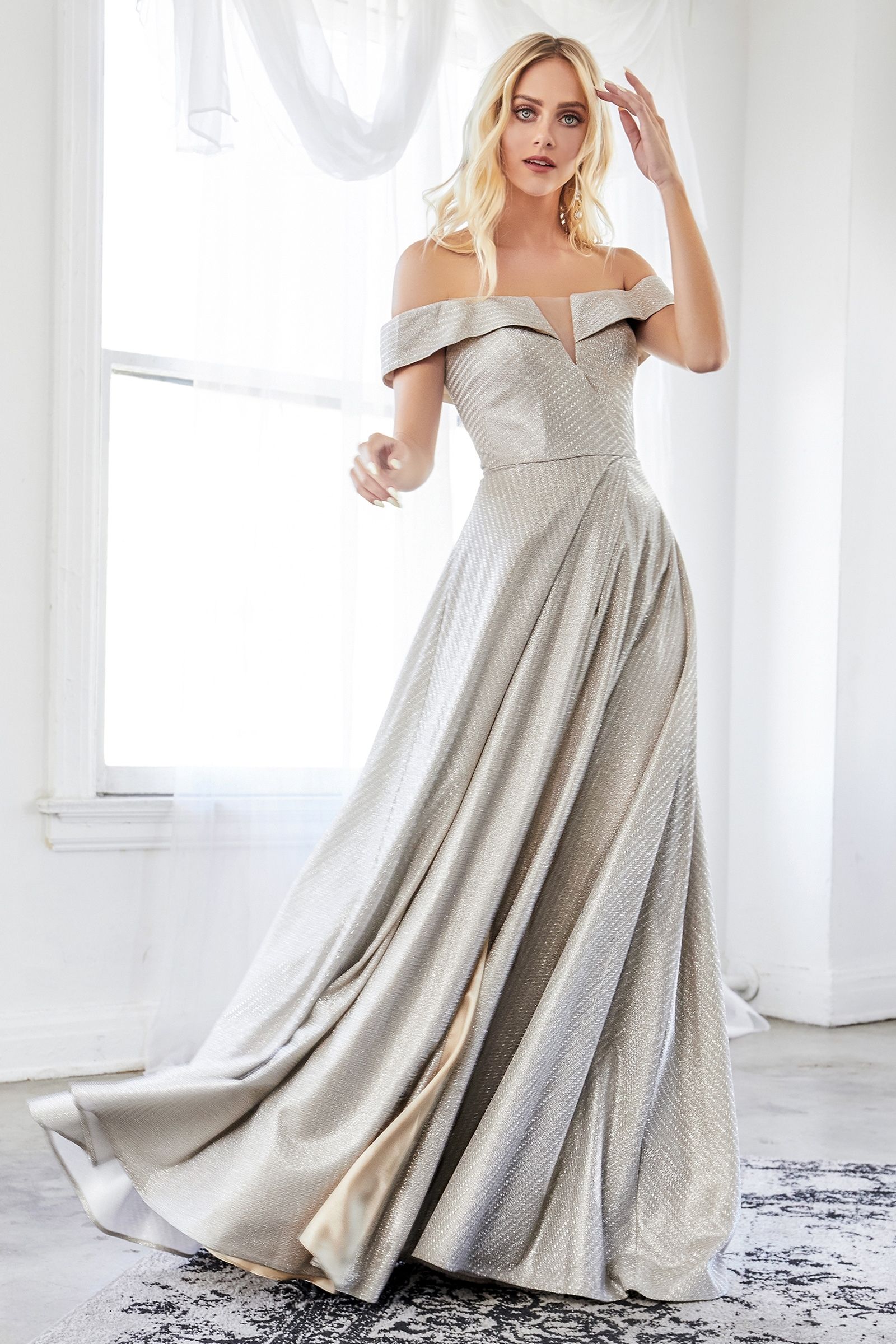 Prom Dresses Long Formal A Line Prom Evening Dress Platinum