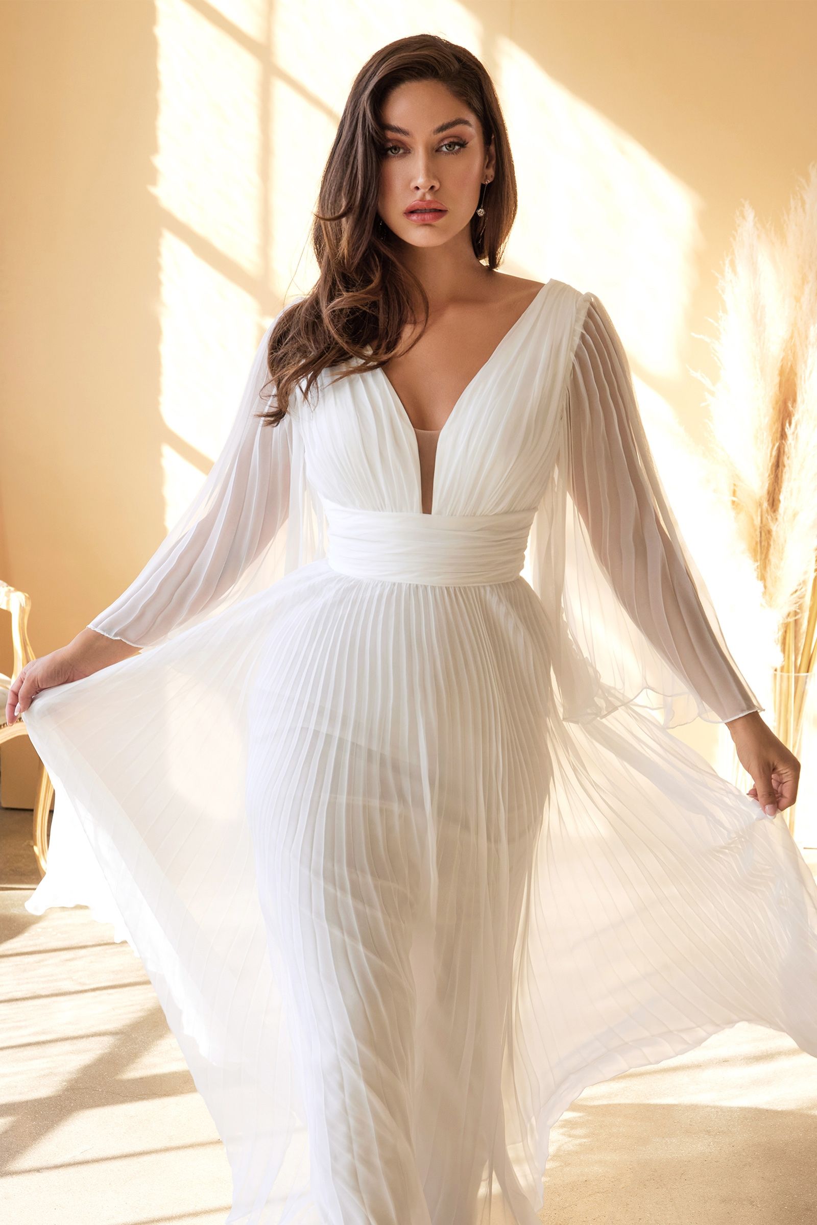 Wedding Dresses Long Bridal A Line Wedding Dress Off White
