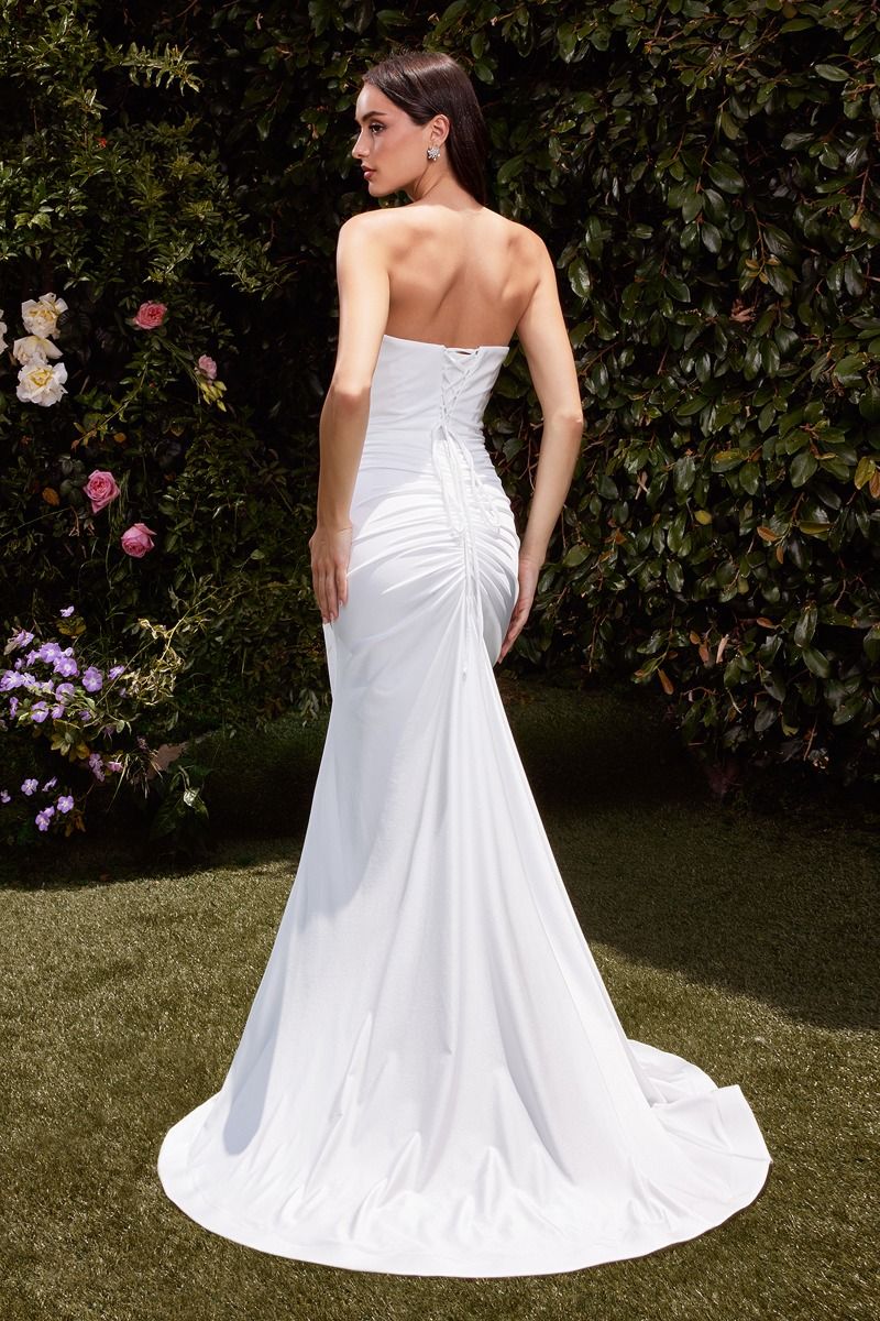 Wedding Dresses Long Bridal Bridal Fitted Wedding Dress Off White