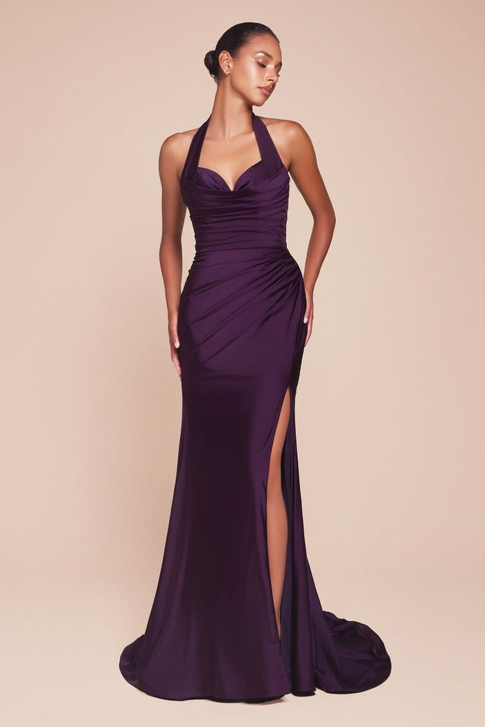 Prom Dresses Fitted Long Formal Prom Dress Eggplant