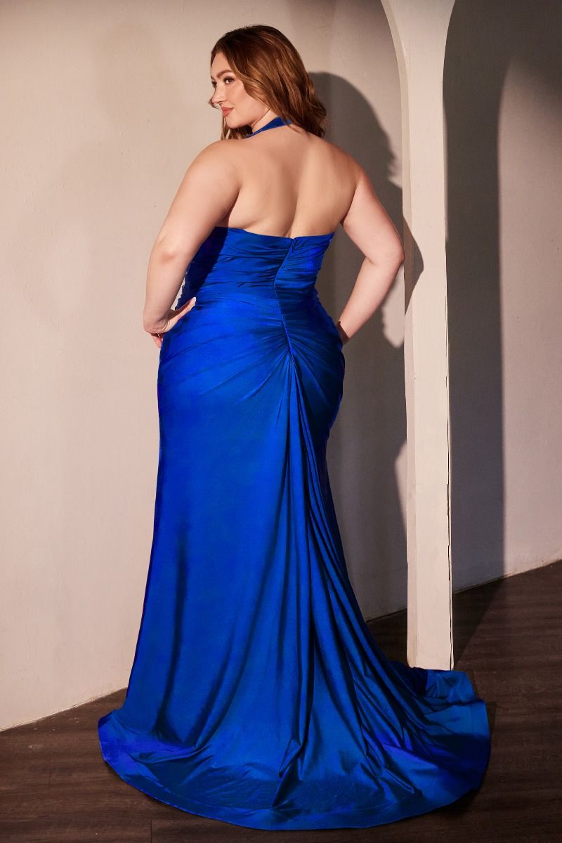 LaDivine CD796C Plus Size Long Formal Fitted Prom Dress
