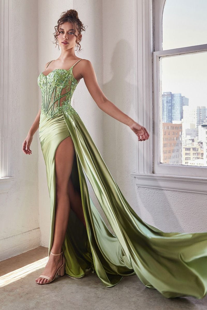 Prom Dresses Fitted Long Formal Prom Gown Greenery