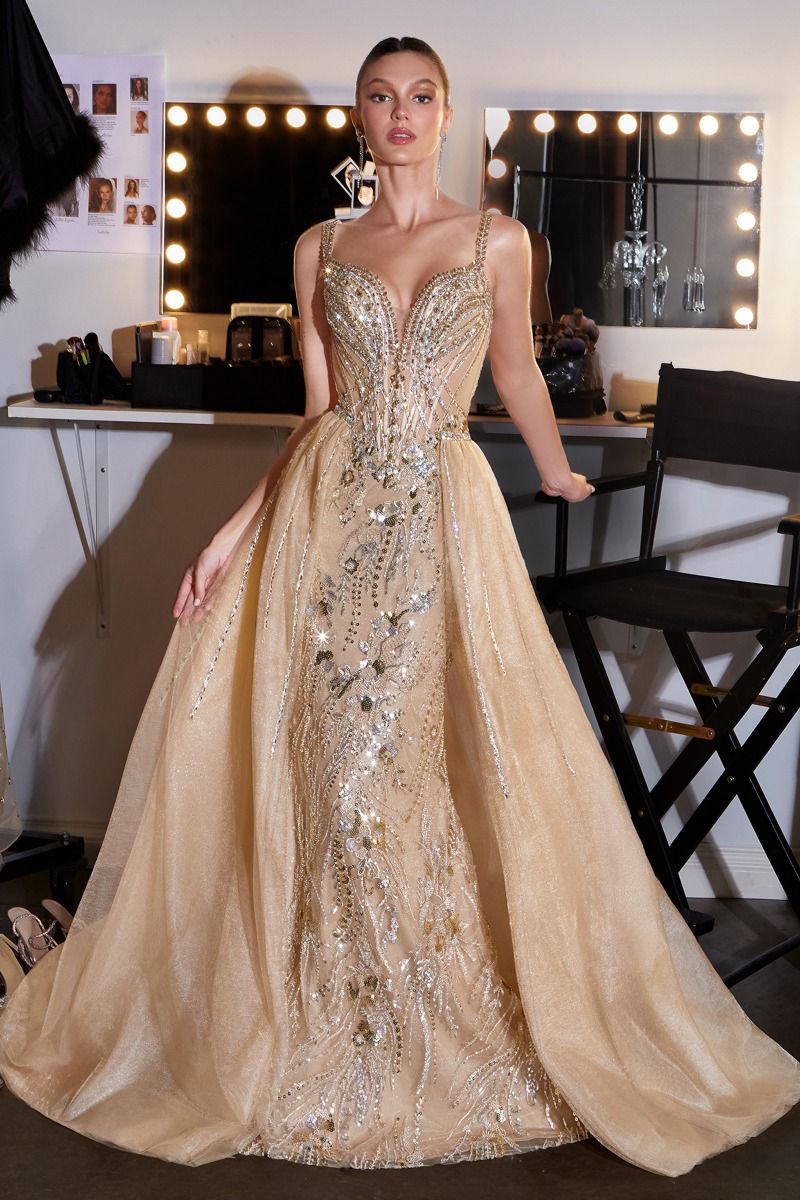 Off-the-Shoulder Floor-Length Tulle Prom Mermaid LaDivine S570