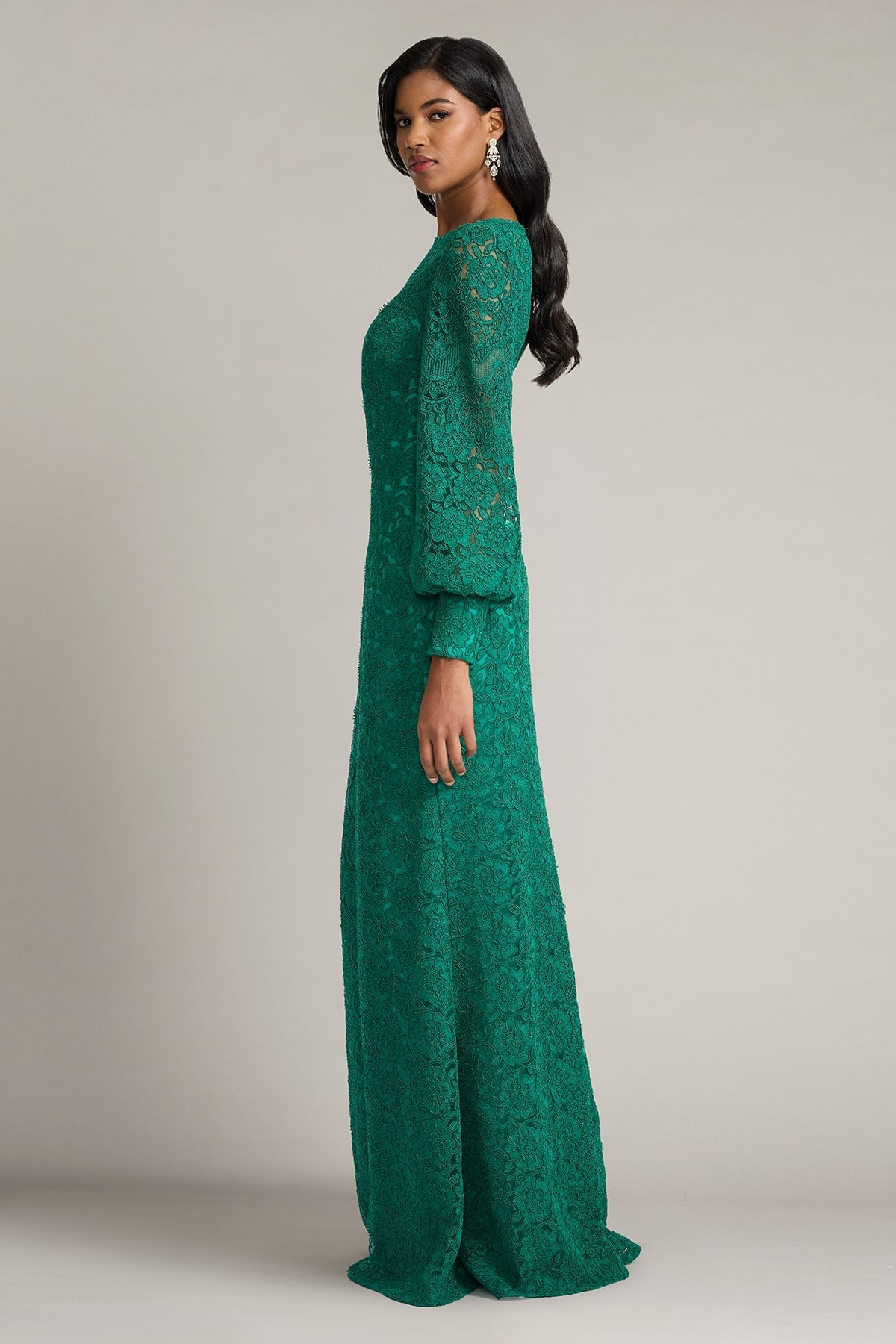 Illusion Floor-Length Lace Formal Sheath/Column Tadashi Shoji CFJ26016L