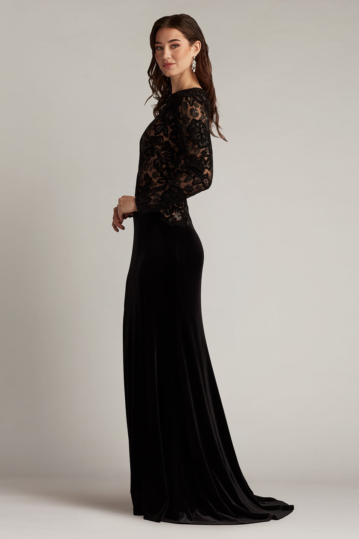 Mother of the Bride Dresses Long Sleeve Formal Mother of the Bride Dress Black/Nude