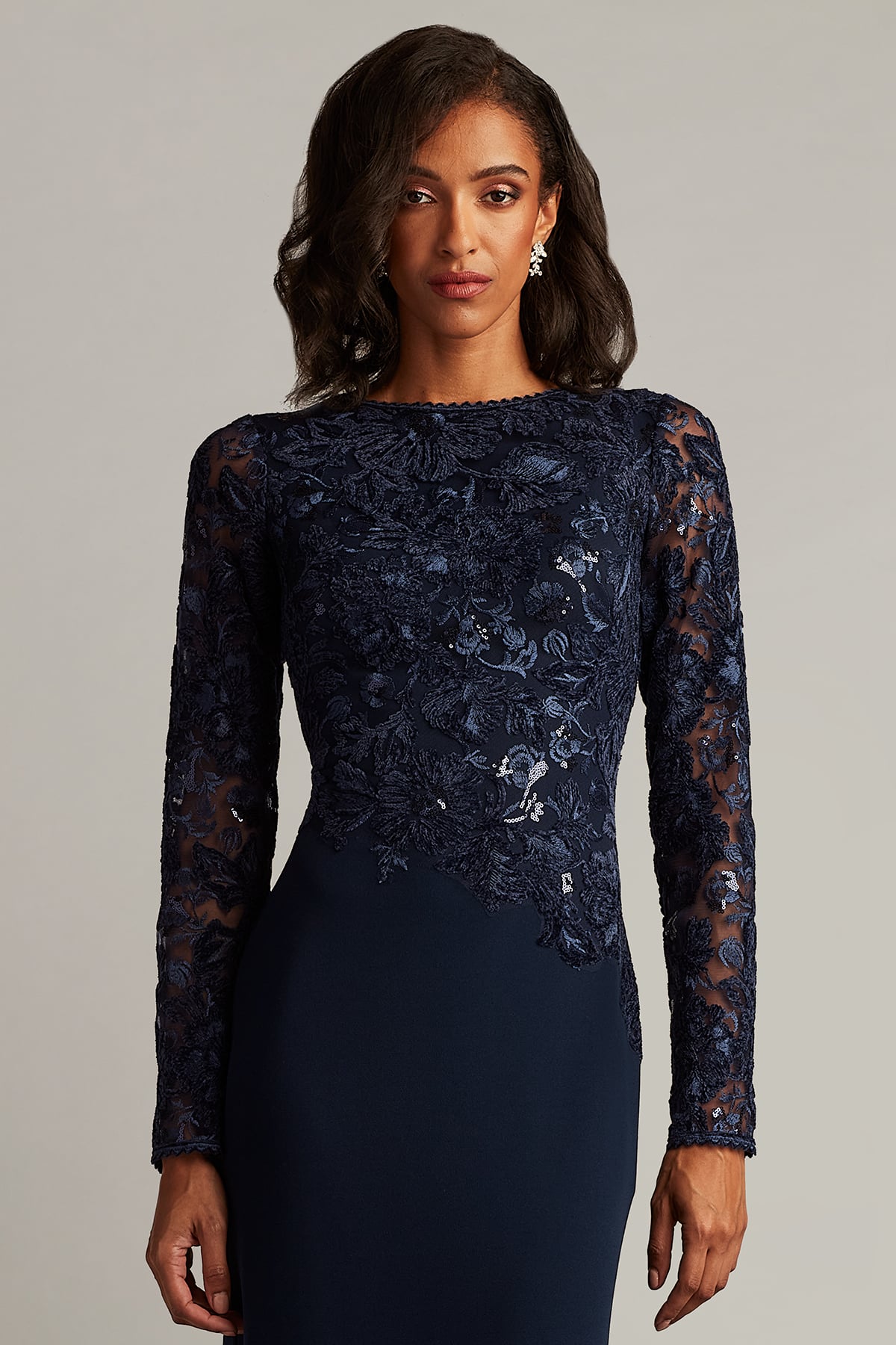 Mother of the Bride Dresses Long Sleeve Formal Mother of the Bride Dress Navy