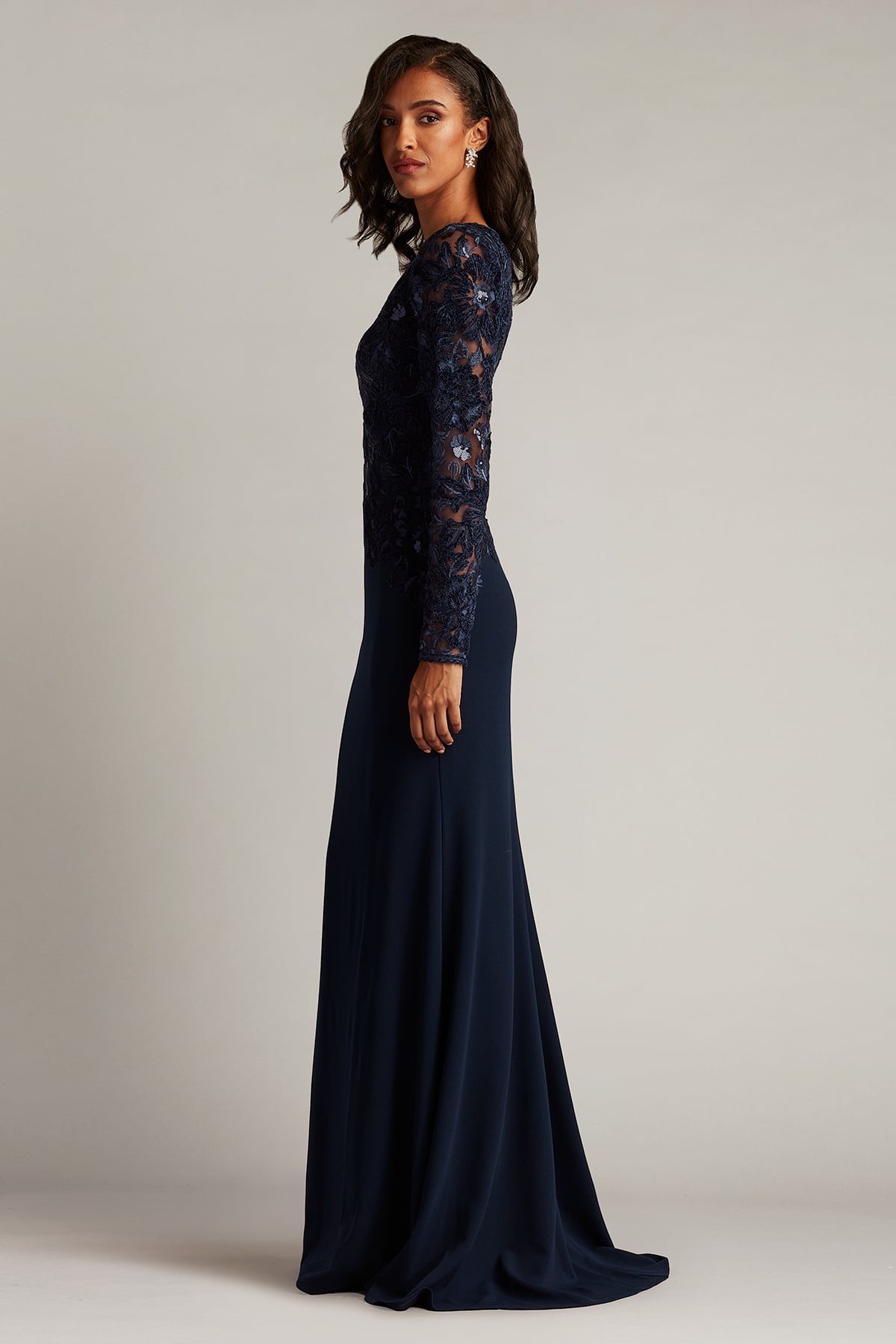 Mother of the Bride Dresses Long Sleeve Formal Mother of the Bride Dress Navy