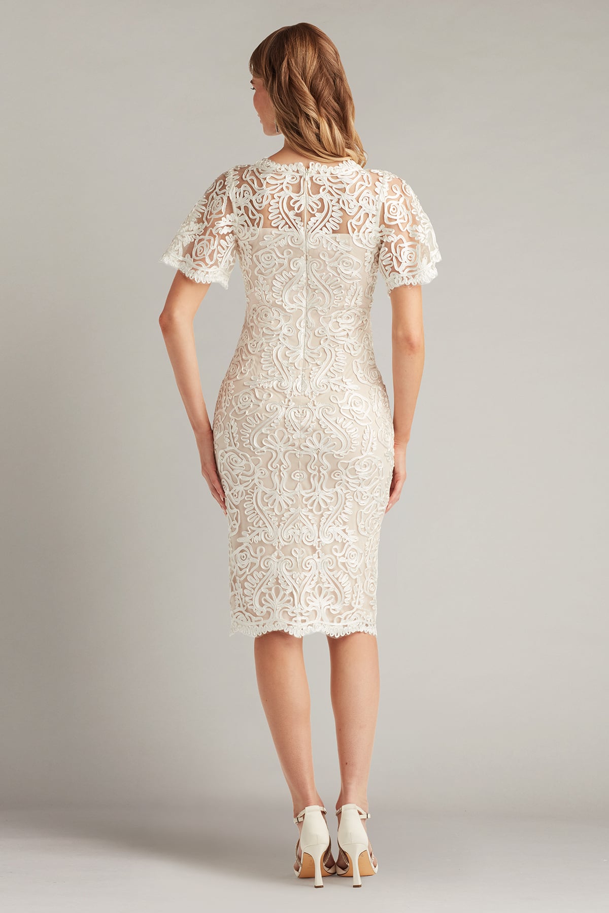 Cocktail Dresses Short Lace Fitted Cocktail Dress Cerulean