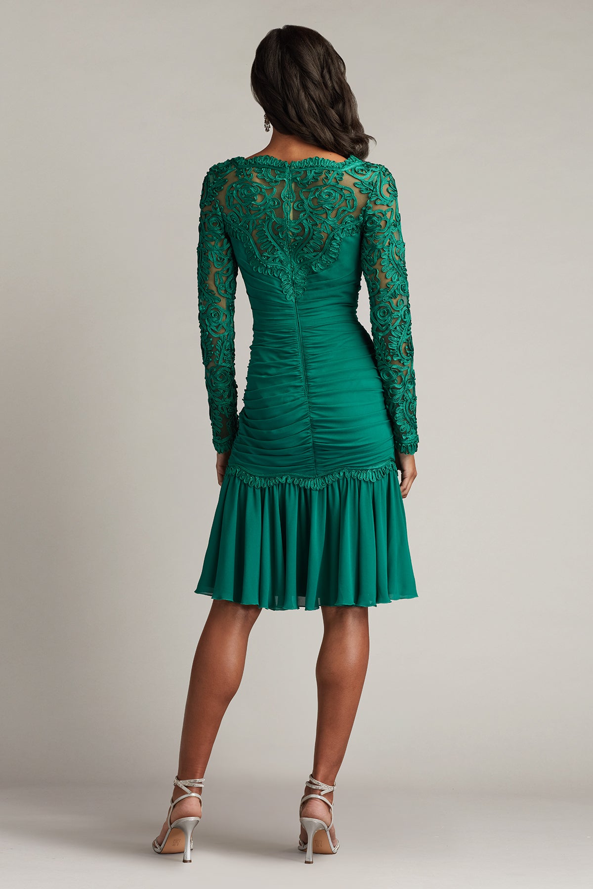 Cocktail Dresses Lace Fitted Short Cocktail Dress Emerald