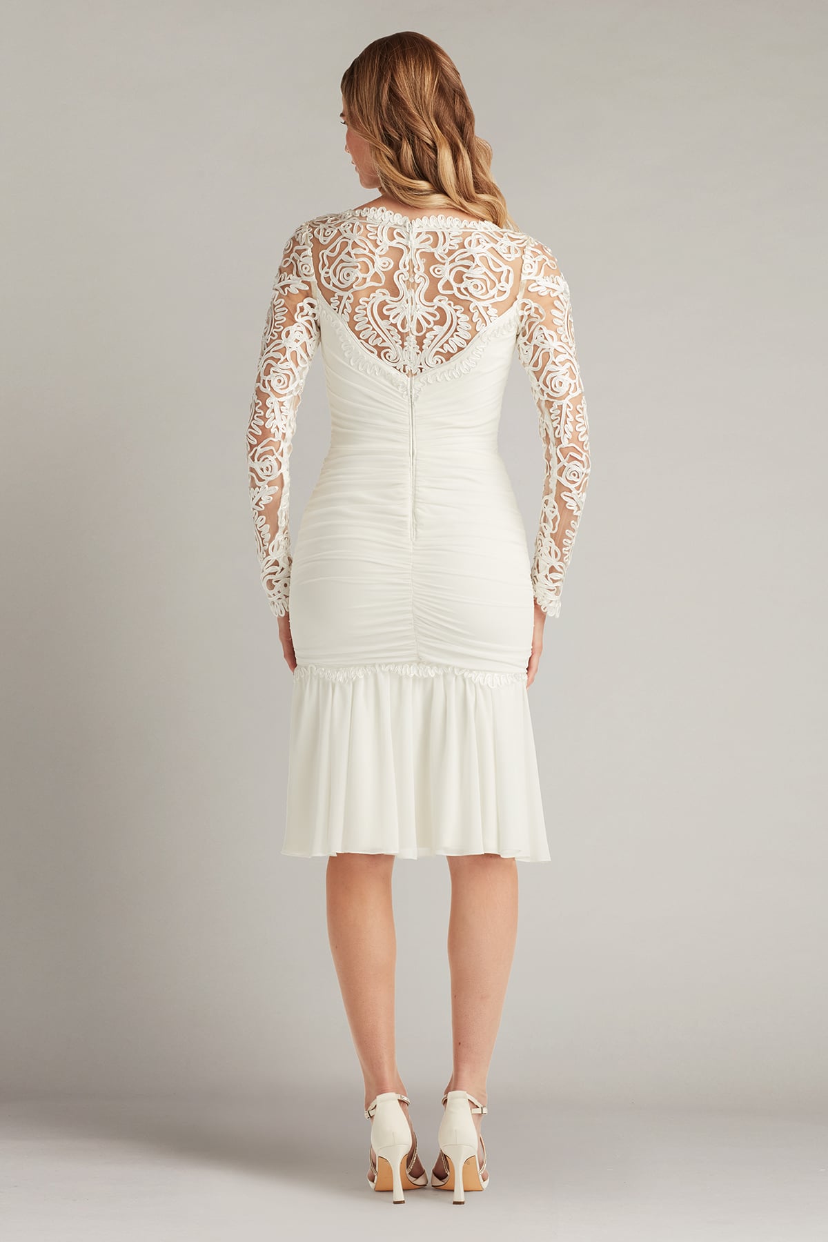 Cocktail Dresses Lace Fitted Short Cocktail Dress Ivory