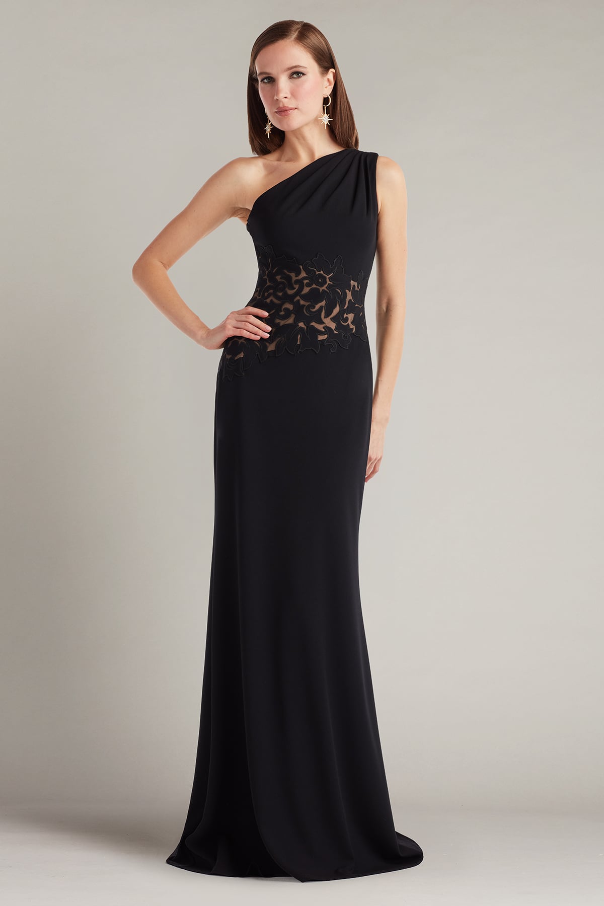 Formal Dresses Long Formal Lace Prom Dress Black/Nude