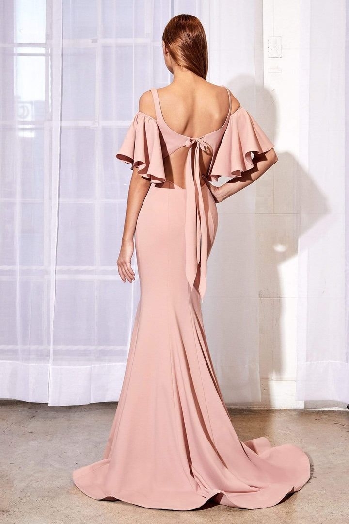 Formal Dresses Long Formal Fitted Mermaid Prom Dress Dusty Rose