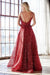 Long Formal Spaghetti Strap Prom Ball Gown - The Dress Outlet