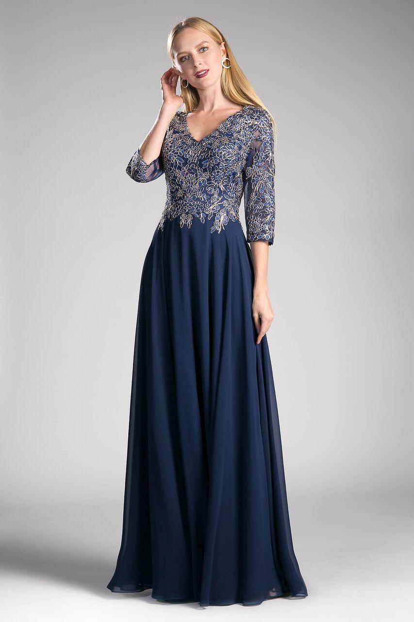 Long Sleeve Mother of the Bride Plus Size Dress - The Dress Outlet Cinderella Divine