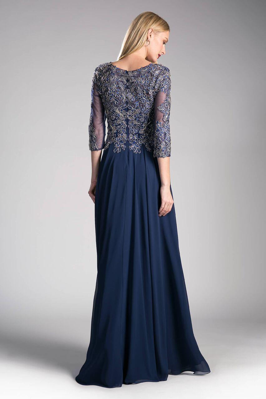Long Sleeve Mother of the Bride Plus Size Dress - The Dress Outlet Cinderella Divine