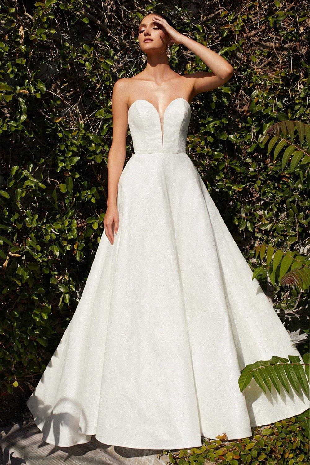 Off White Cinderella Divine CB0033WC Strapless Long Bridal Wedding Dress Plus Size for $296.99 ...