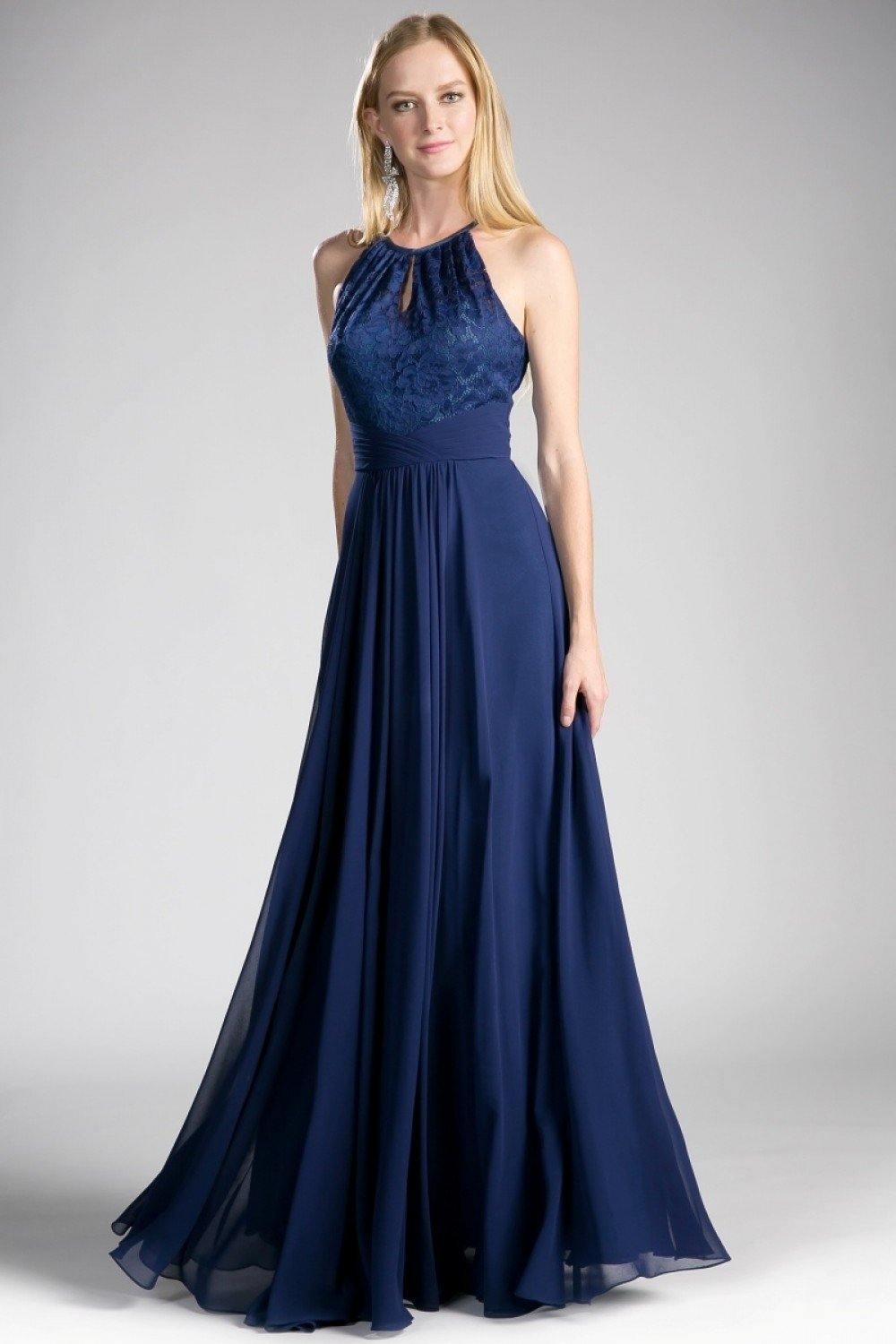 Long Formal Dress Halter Bridesmaid - The Dress Outlet Cinderella Divine