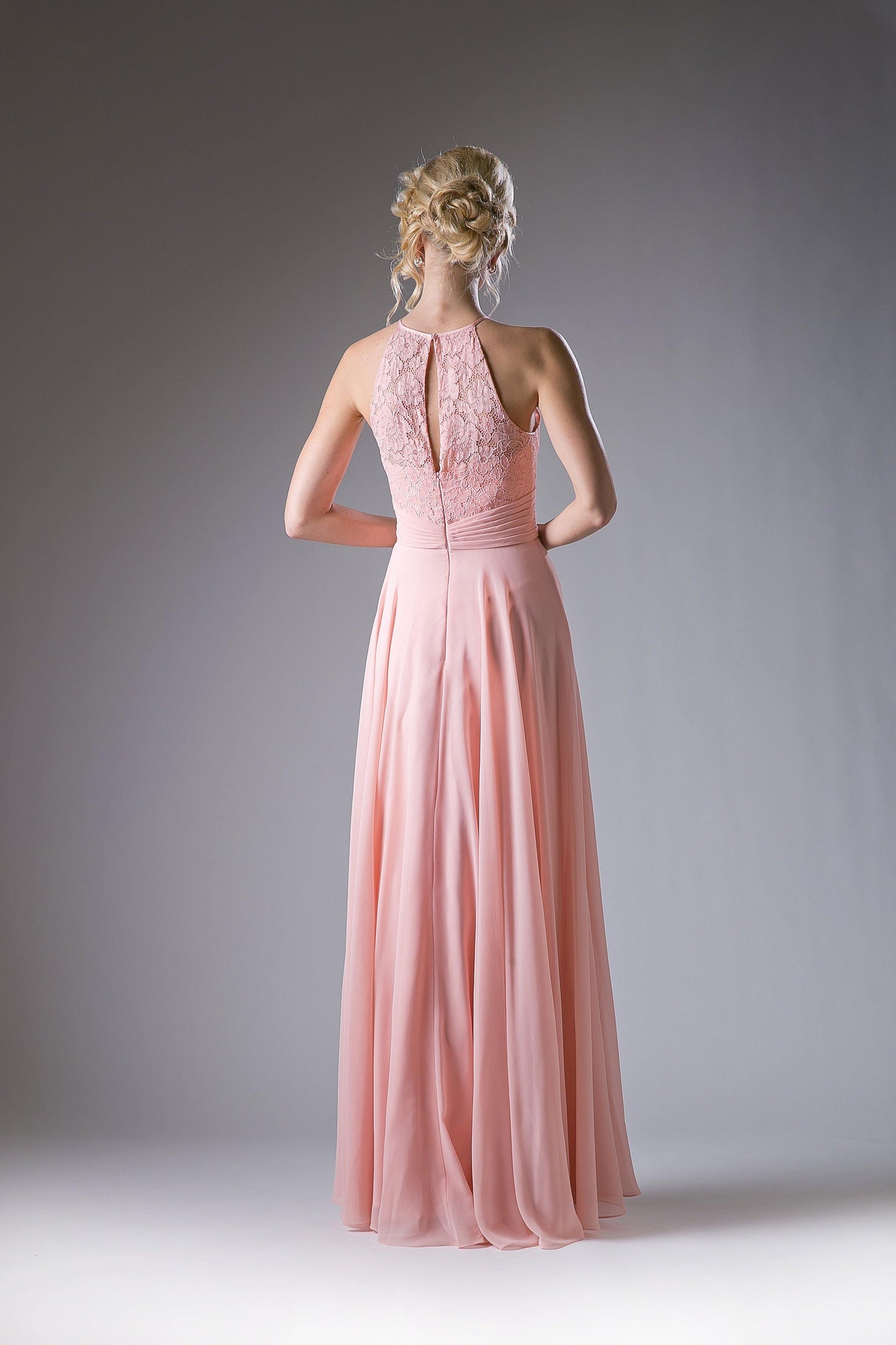 Long Formal Dress Halter Bridesmaid - The Dress Outlet Cinderella Divine