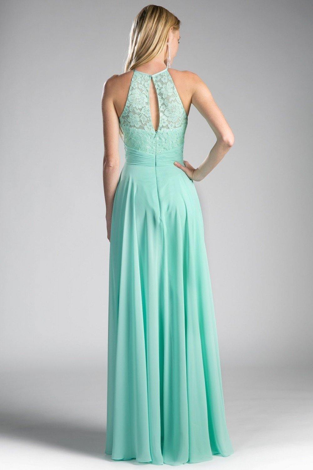 Long Formal Dress Halter Bridesmaid - The Dress Outlet Cinderella Divine