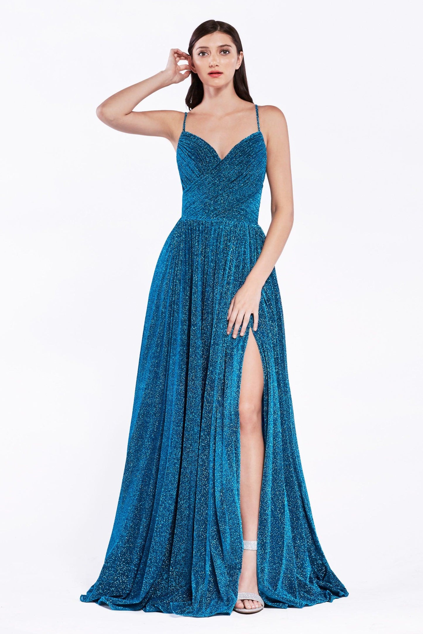 Sexy Long Prom Dress with High Slit - The Dress Outlet Cinderella Divine