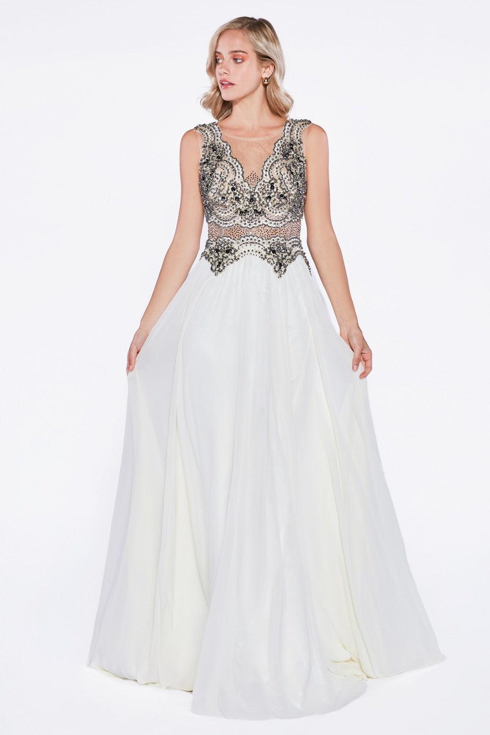 Long Sleeveless Formal Dress Prom - The Dress Outlet Cinderella Divine