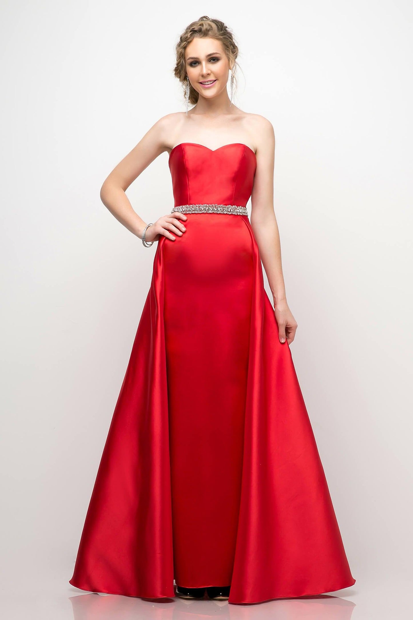 Prom Long Strapless Sweetheart Mikado Ball Gown - The Dress Outlet Cinderella Divine