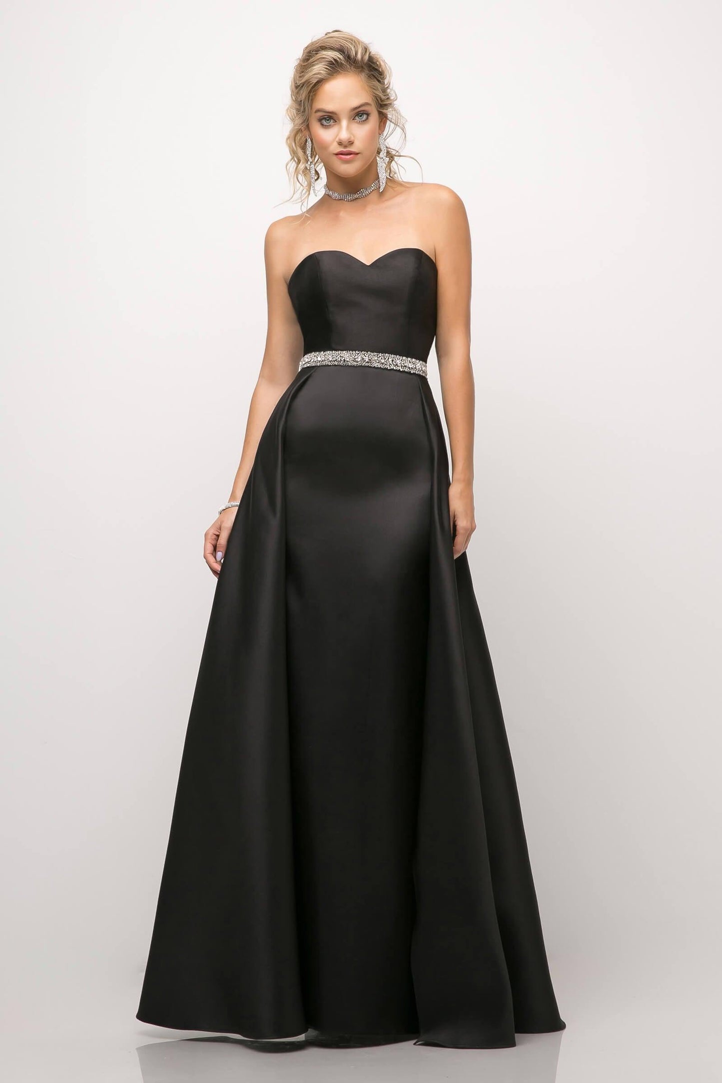Prom Long Strapless Sweetheart Mikado Ball Gown - The Dress Outlet Cinderella Divine