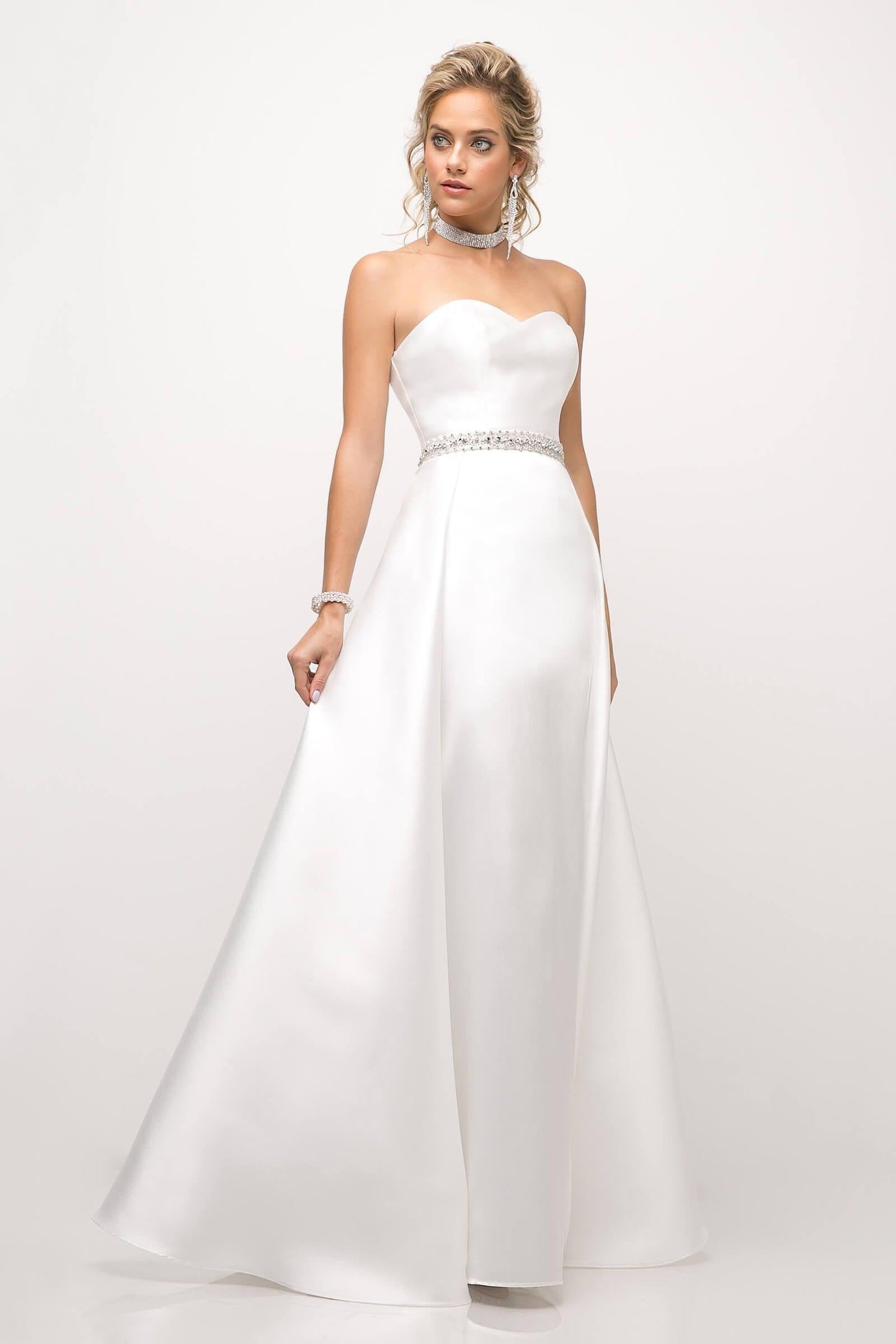 Prom Long Strapless Sweetheart Mikado Ball Gown - The Dress Outlet Cinderella Divine