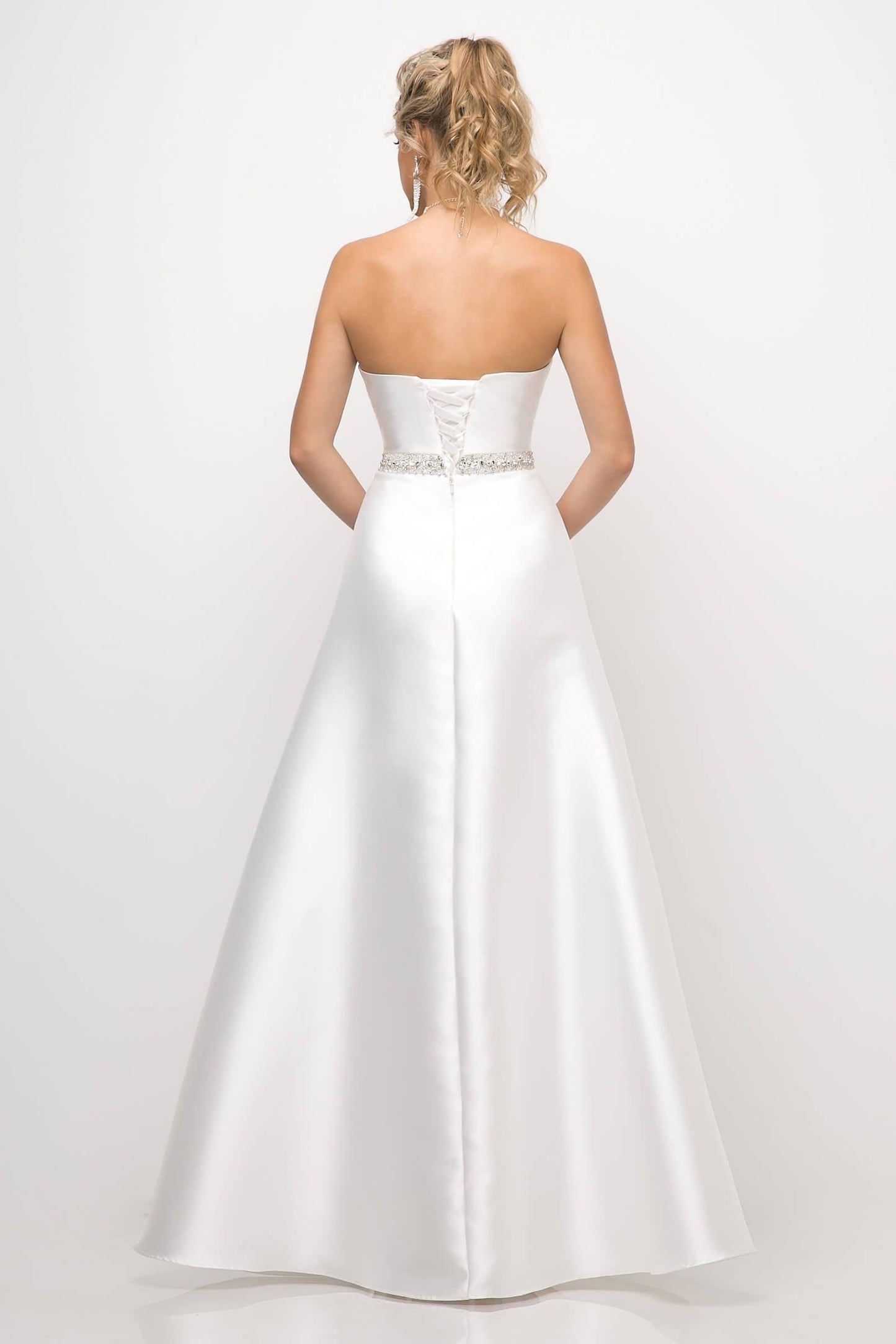 Prom Long Strapless Sweetheart Mikado Ball Gown - The Dress Outlet Cinderella Divine