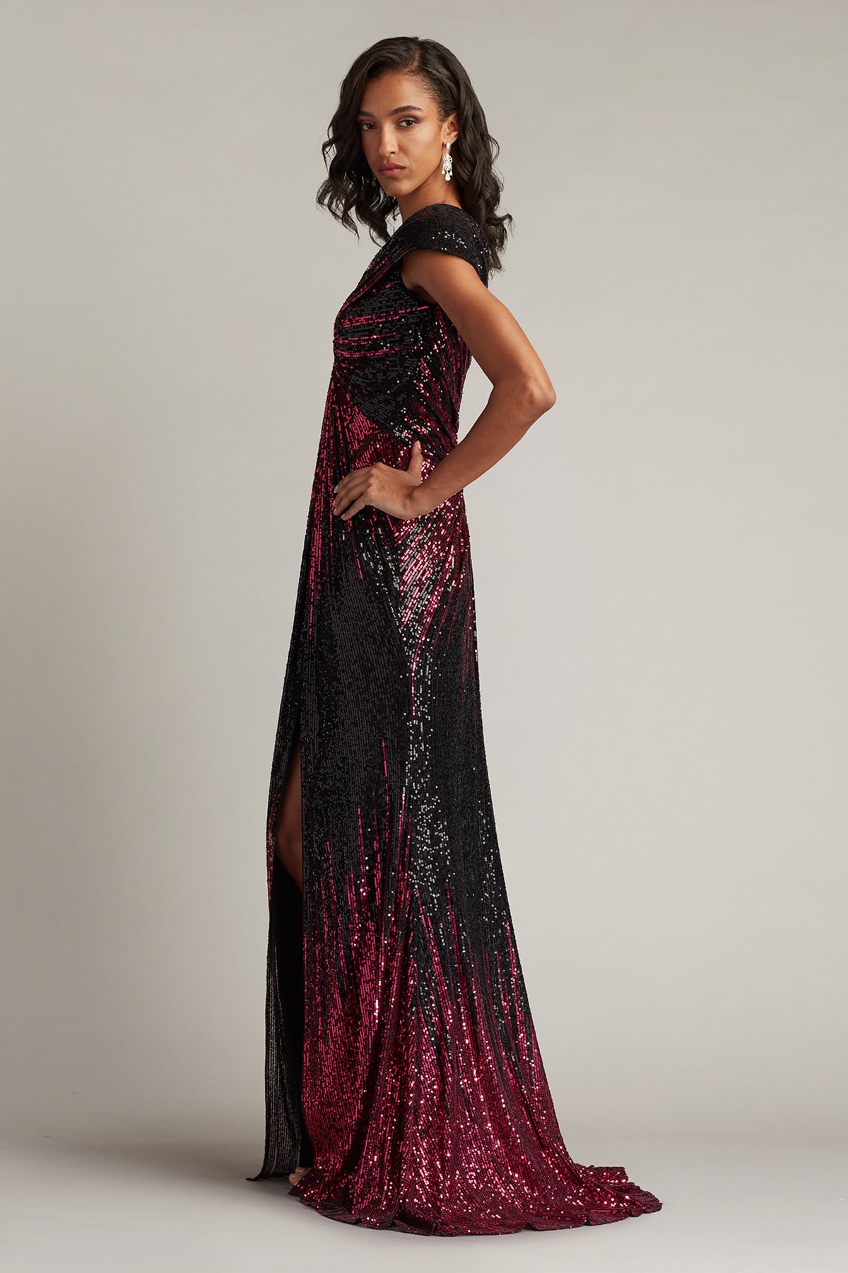 Formal Dresses Sequin Formal Long Dress Hibiscus Ombre