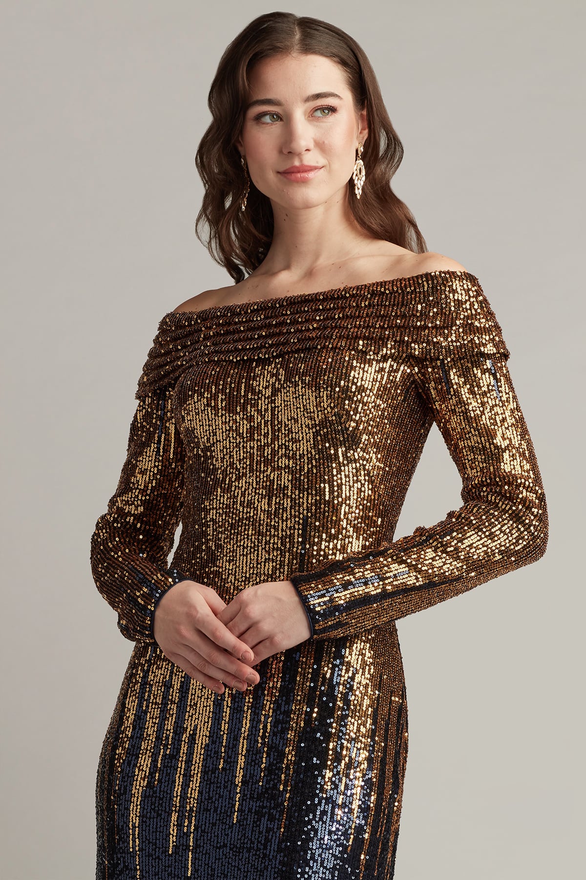 Formal Dresses Long Formal Sequin Evening Dress Navy Ombre