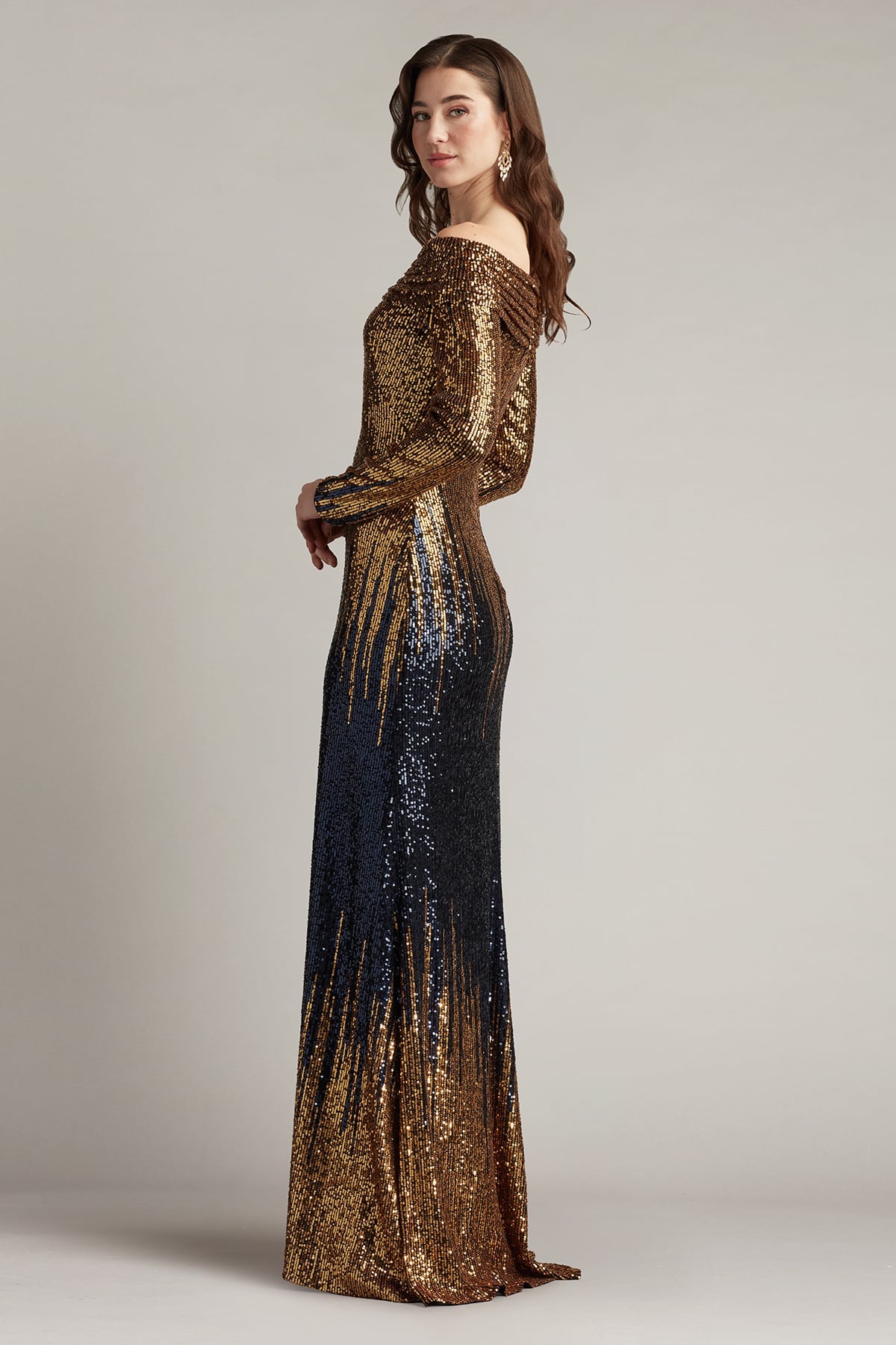 Formal Dresses Long Formal Sequin Evening Dress Navy Ombre
