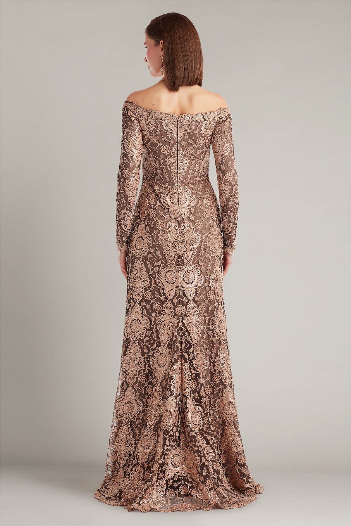 Formal Dresses Fitted Lace Long Formal Dress Ginseng