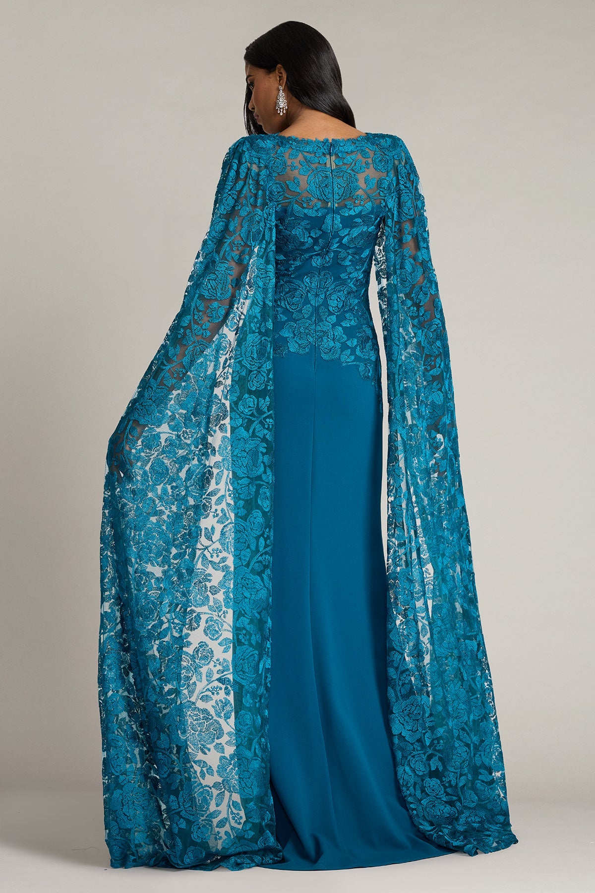 Illusion Floor-Length Lace Formal Sheath/Column Tadashi Shoji CJH26122L
