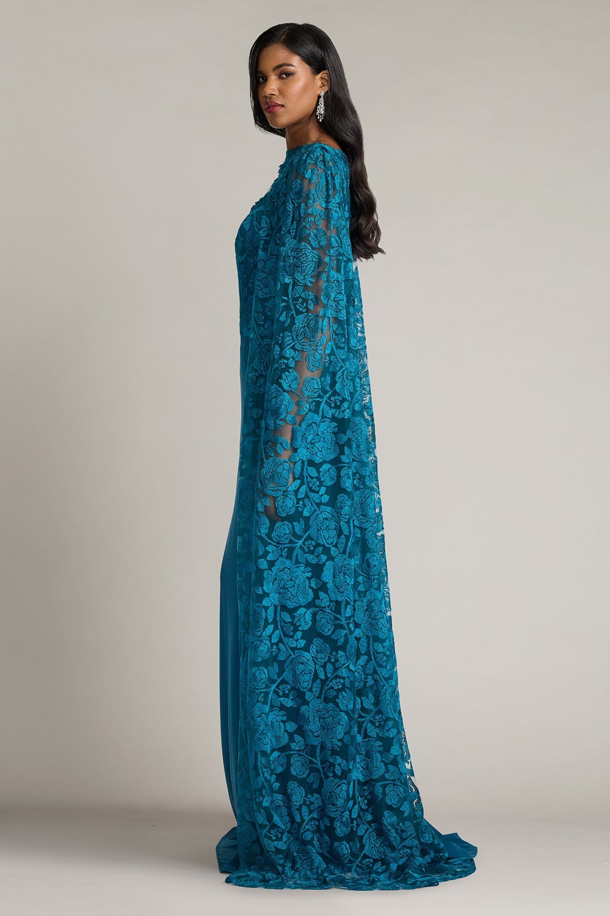 Illusion Floor-Length Lace Formal Sheath/Column Tadashi Shoji CJH26122L